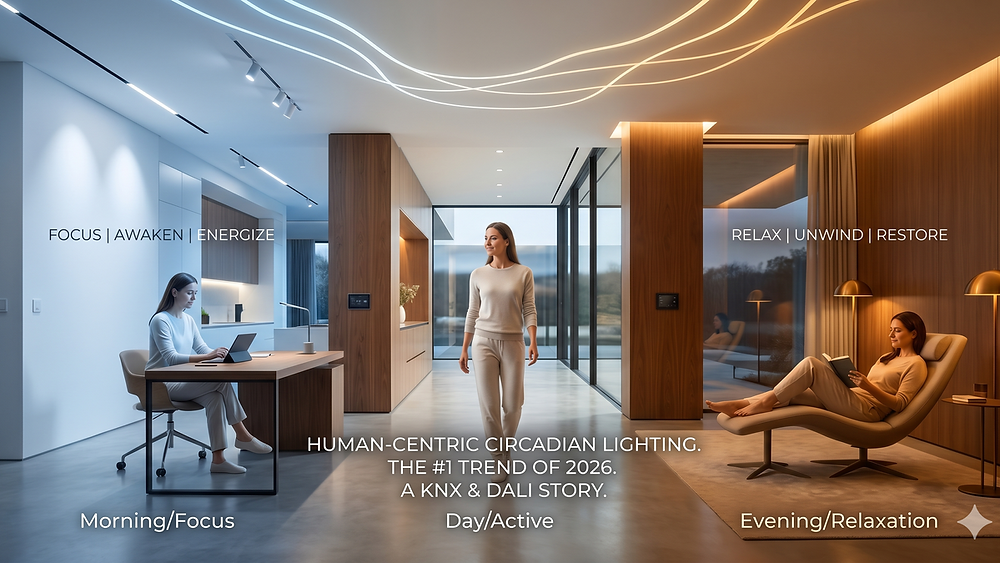 Human-Centric Lighting with KNX: How Smart Homes Are Built Around Your Biology